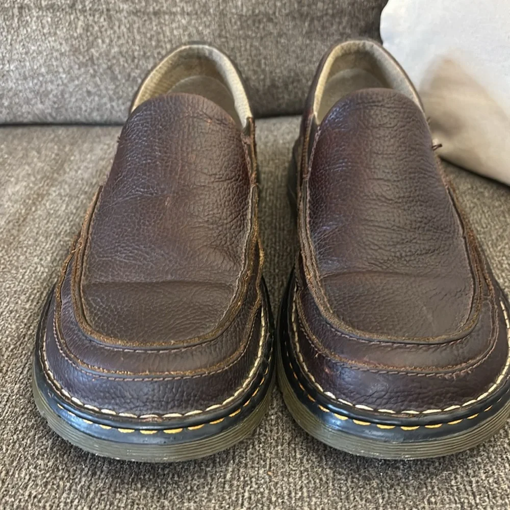 DR.MARTENS Lennon Air Wair Brown Leather Slip On Loafers Men's Shoes Sz 11 AW004